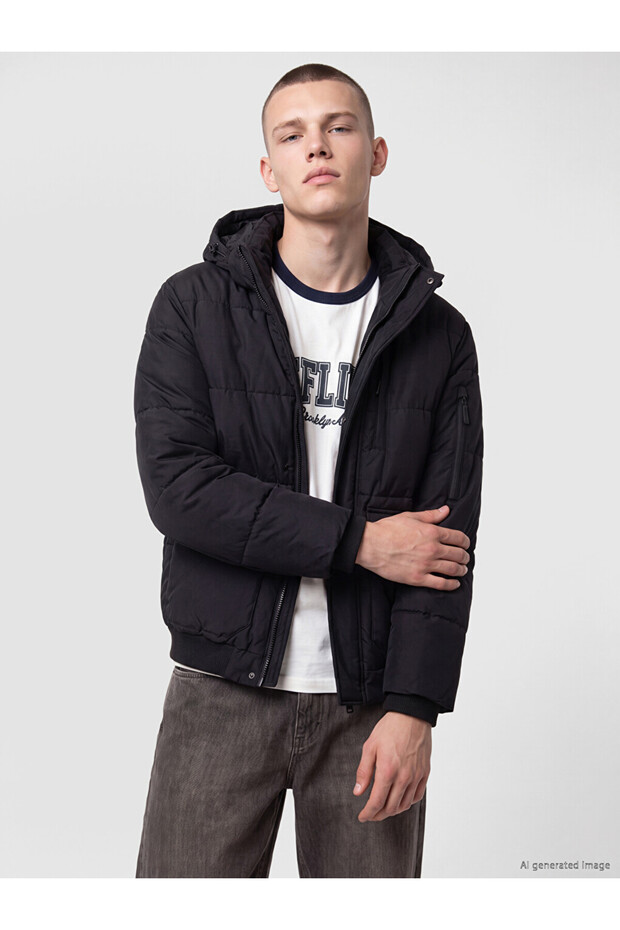 Quality Parts from Çelebi Store Standard Fit Hooded Men's Puffer Coat