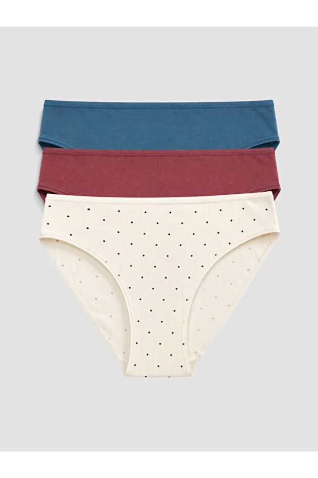 Timeless Clothing & Timeless Choices Polka Dot Bikini Panties 3-Piece Set