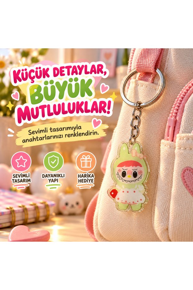 Cute Character Figure Keychain Children's Bag Keychain Decorative Accessory
