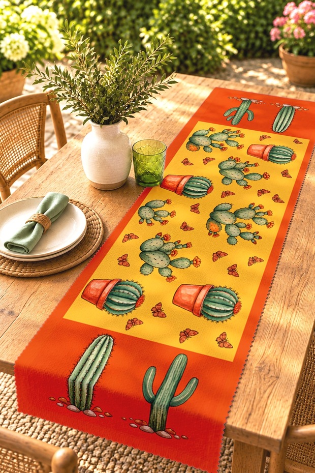 Colorful Horses Patterned Runner/Tablecloth/Placemat