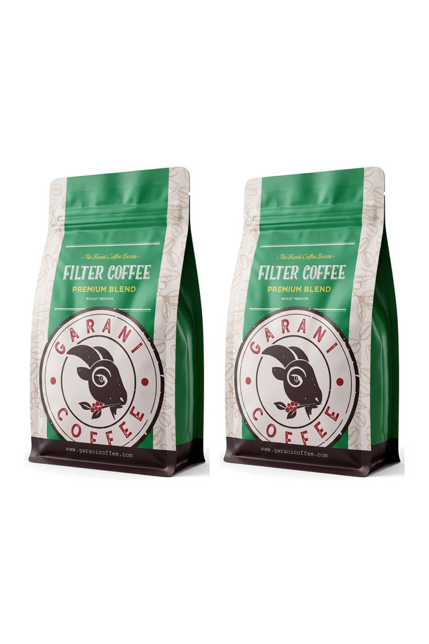 Premium Blend Filter Coffee Set 2X250 g Total 500 g Ground Coffee Medium Roast for French Press