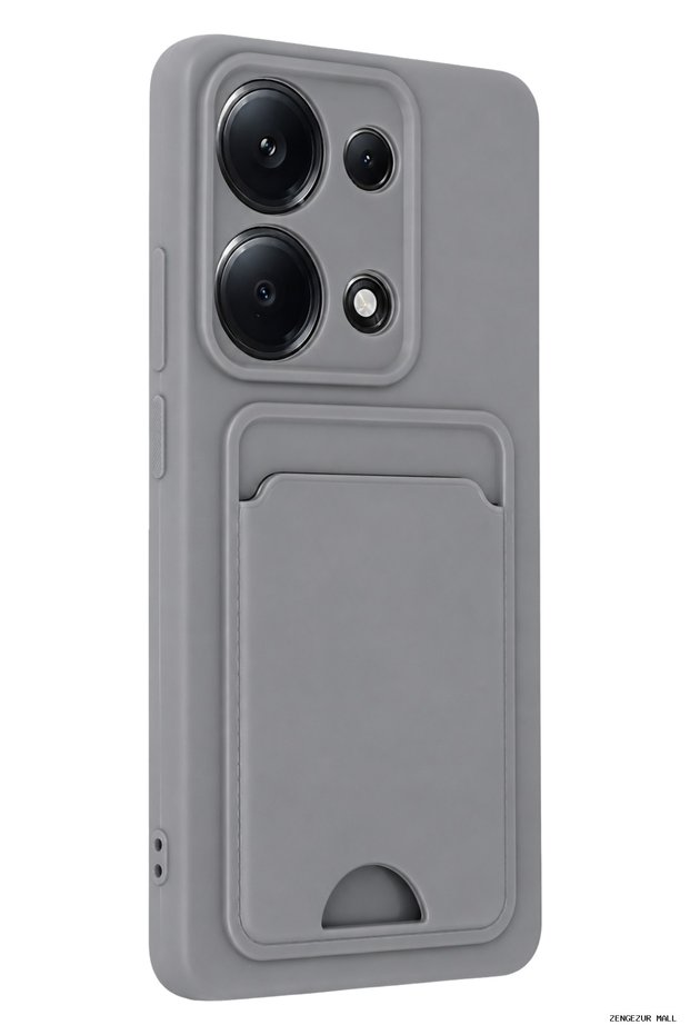 Zngzrmll Newface Redmi Note 13 Pro 4g Case Kelvin Silicone with Business Card Holder (215513) - Gray