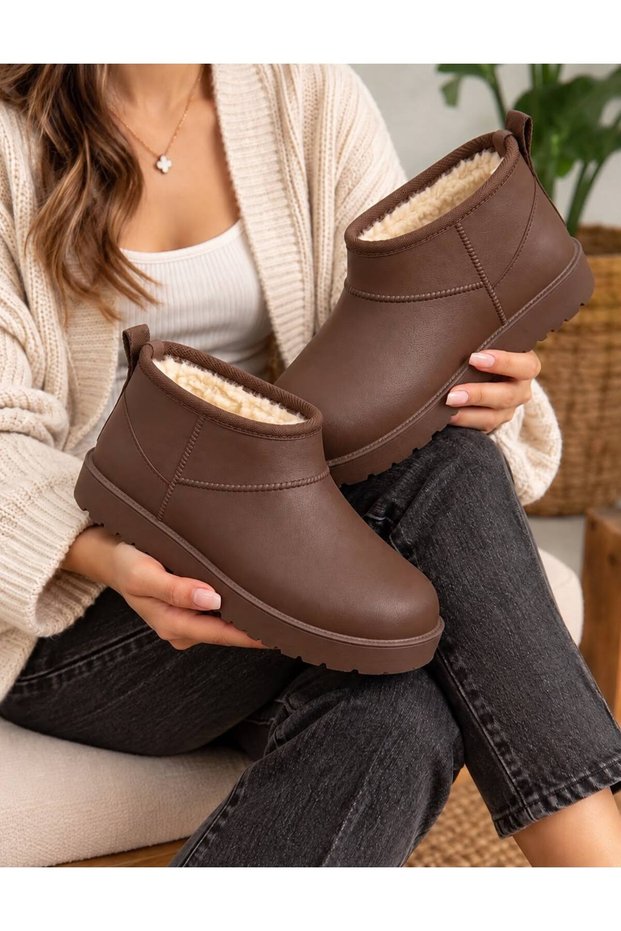 Women's Fur Waterproof Comfortable Sole Lightweight Ankle Boots