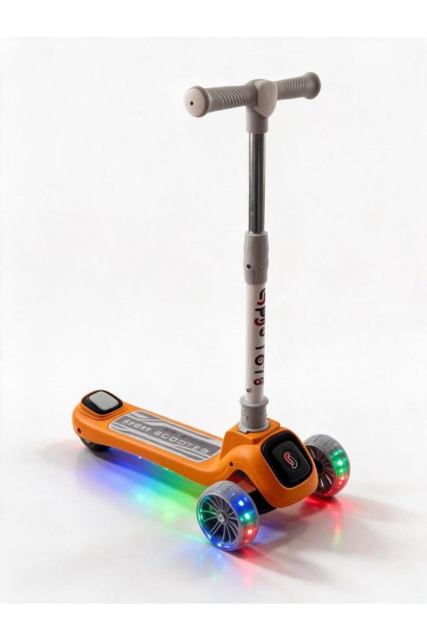 Sportpro Musical Rgb Neon Lighted 3-Wheel Foldable Scooter for Ages 3+