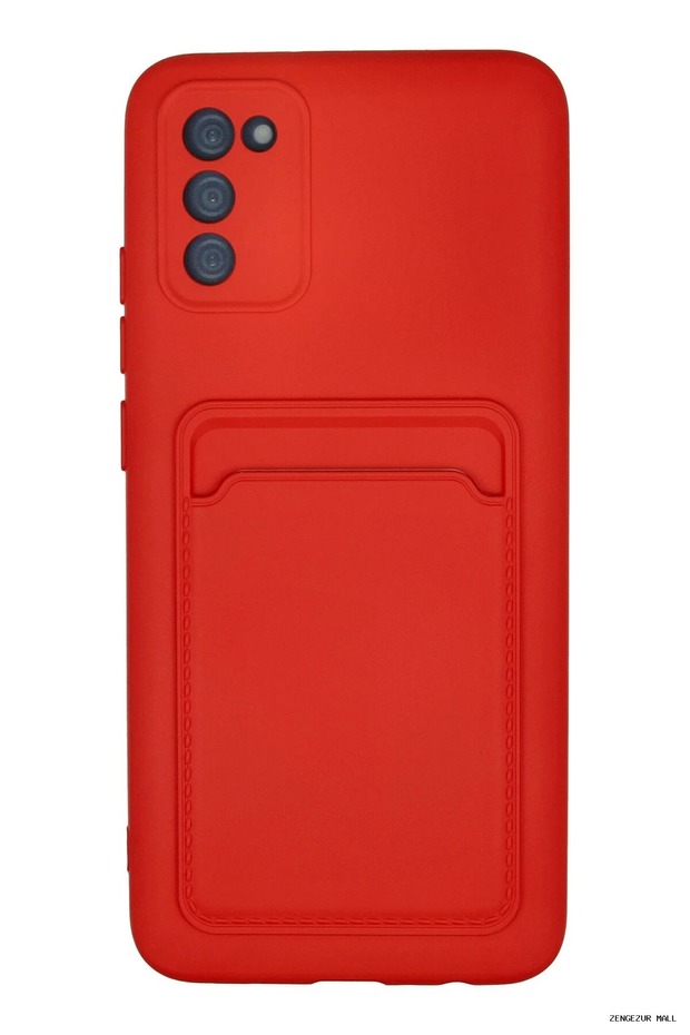 Zngzrmll Newface Galaxy A02S Case Kelvin Silicone with Business Card Holder (223920) - Red