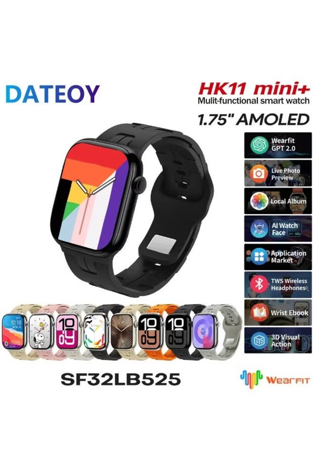 HK11 Mini+ Smartwatch – Compact Elegance with a 1.75" AMOLED Screen