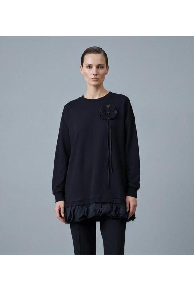 Çıkabilir Broşlu Tunik Sweat