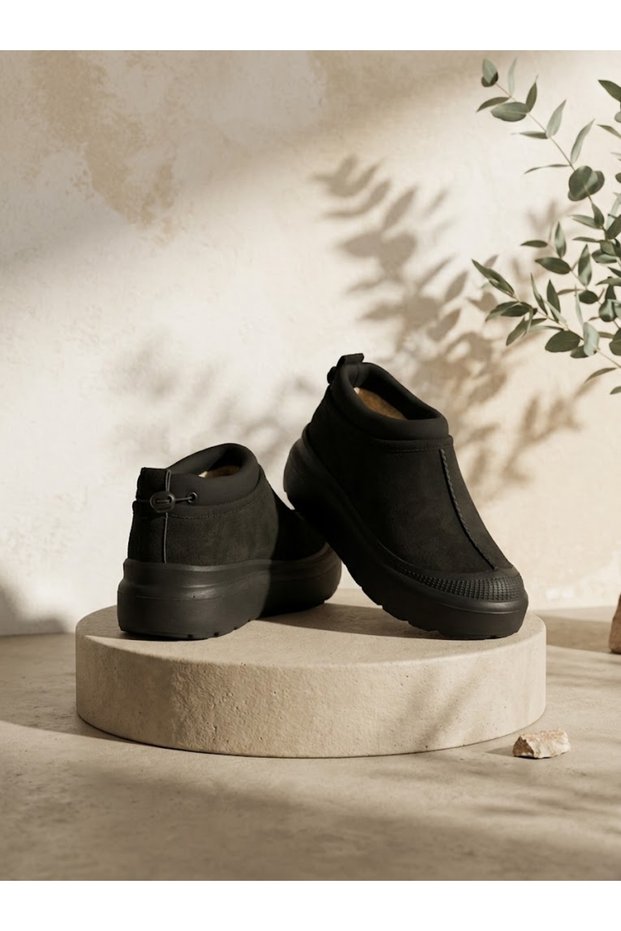 Siberia 3-Day Fur-Lined Thick Sole Short Comfortable Orthopedic Suede Look (Waterproof) Boots