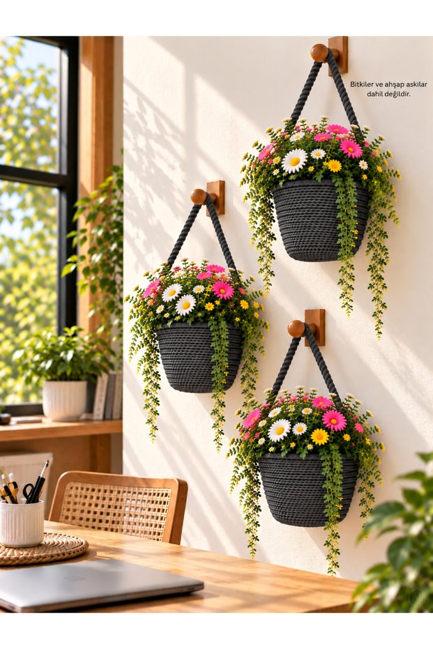 3-Piece Mini Basket 12X11 cm Decorative Basket Organizer Wall Basket Handmade Basket