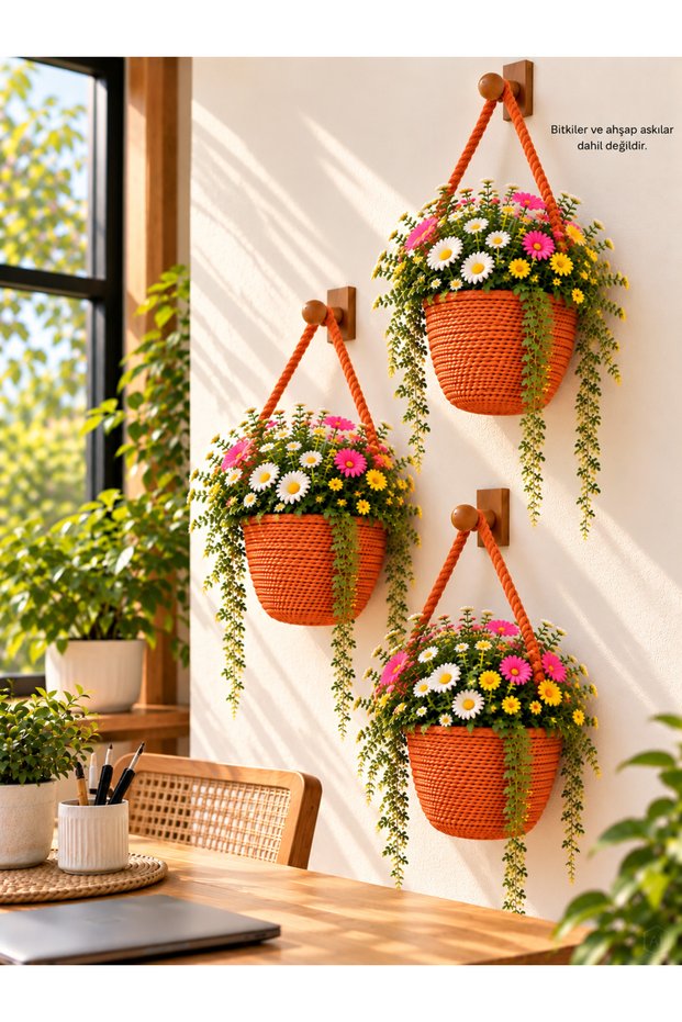 3-Piece Mini Basket 12X11 cm Decorative Basket Organizer Wall Basket Handmade Basket