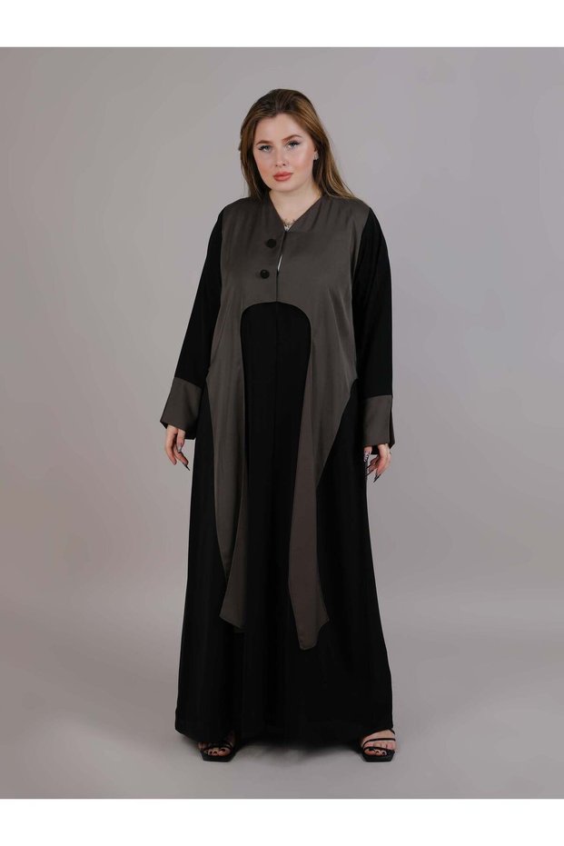 Black Crepe layered Abaya