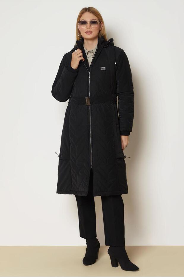 Belted Quilted Coat 90666