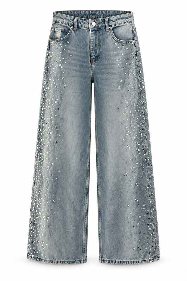 Shimmering Jean Ice Blue