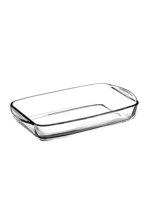 Rectangular Glass Tray Clear 2 Liters