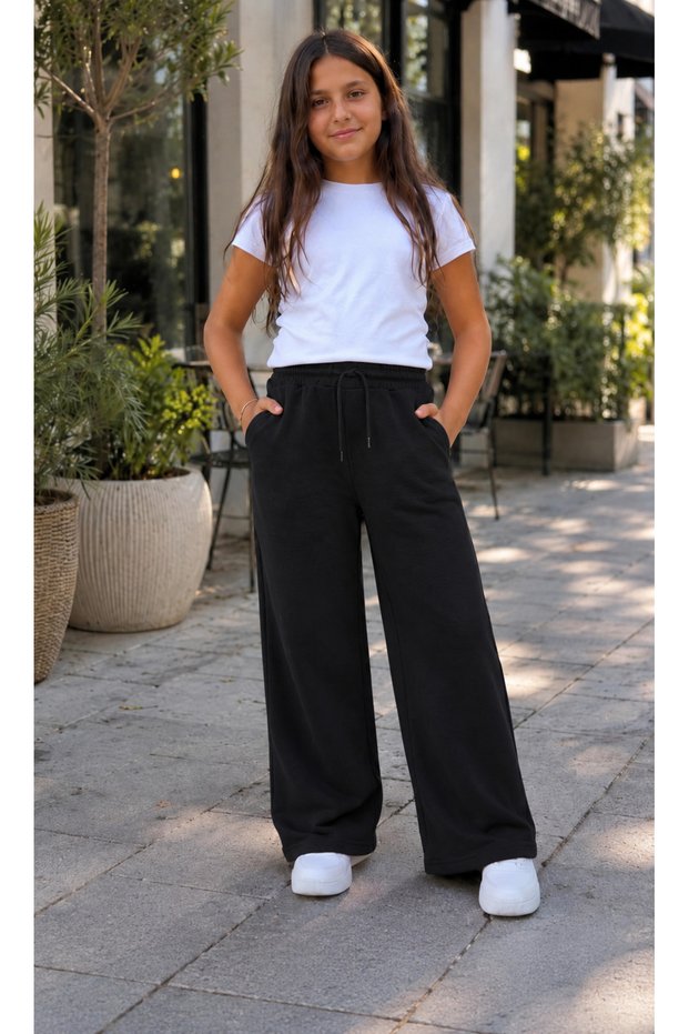 Palazzo Winter Three-Thread Shardooned Girls' Bottom Casual Sweatpants