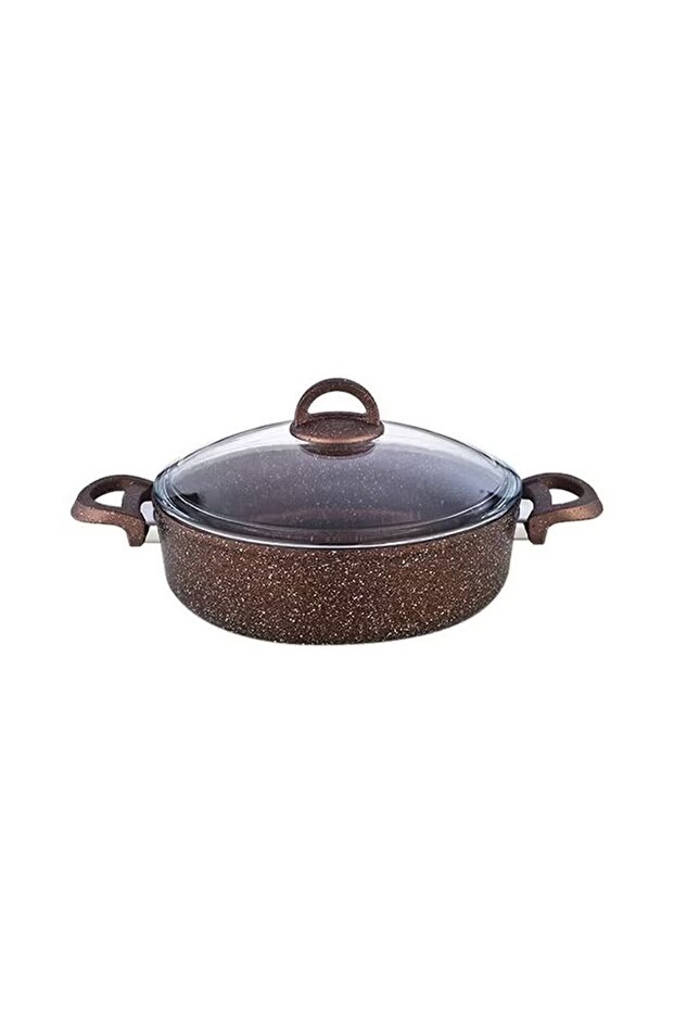 Granite Low Casserole Mocha/Clear 28 cm