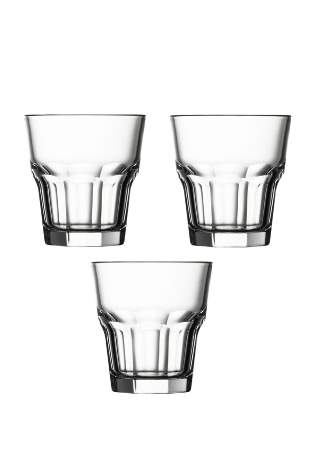 3 Pieces Casablanca Whisky Glass Set 265 Ml, 91.5 Mm, 86 Mm, Clear