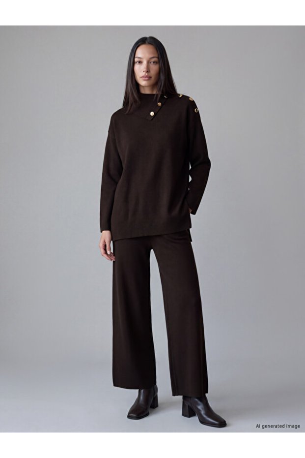 Rmz Gi̇yi̇m Farkiyla Women's Knitwear Pants with Waist Cord