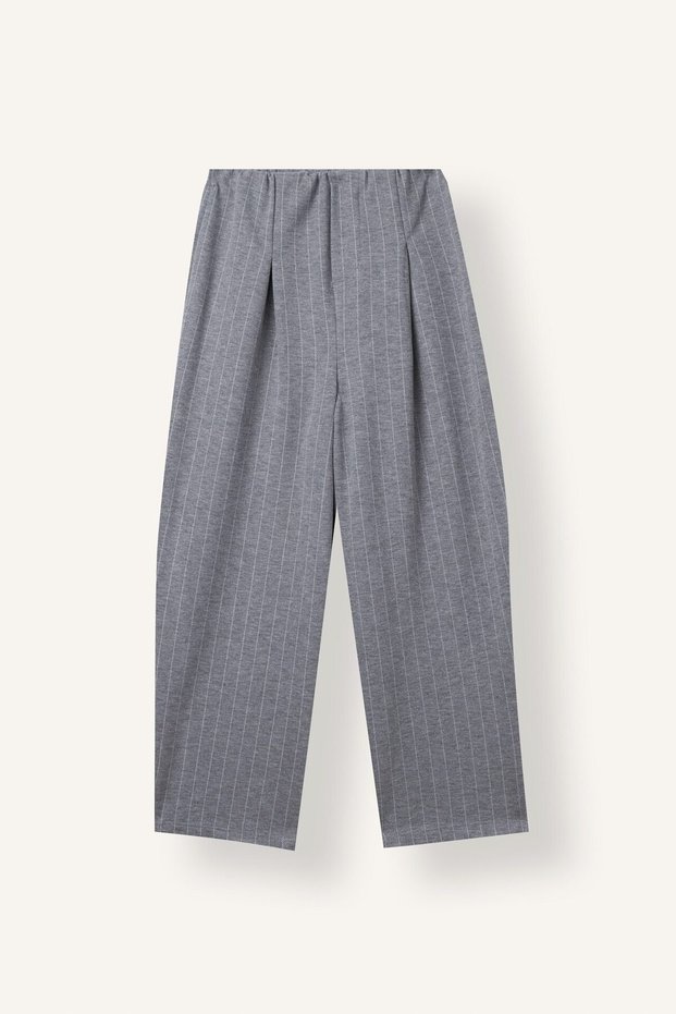 Striped Pleated Wide Leg Elastic Waist Pants for Girls I8716A826Au