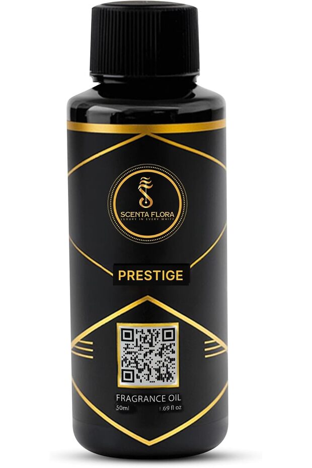 Prestige Fragrance Oil for Scent Diffusers 50ml | Fresh Fragrance with Bergamot & Davana | Aromatherapy for Homes, Hotels & Commercial Spaces | Rich & Luxurious Leather-Inspired Scent