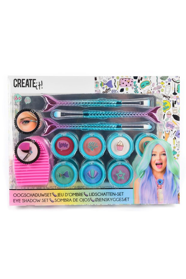 ! MAKEUP SET, 8 EYESHADOWS, 3 APPLICATORS, PASTEL COLORS 84143