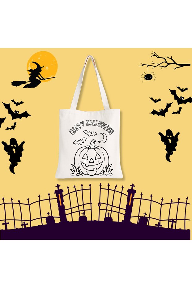 Halloween - Halloween Paintable Cloth Bag - Educational Hobby Painting Bag