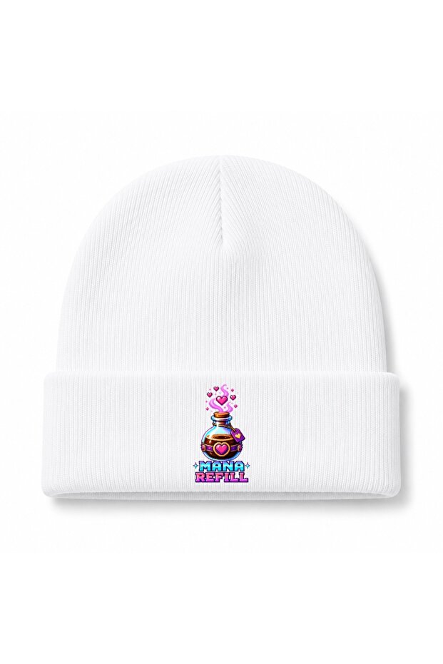 Mana Refill Pixel Art Love Potion Gaming Graphic Beanie