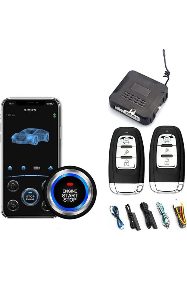 PKE Keyless Entry, Passive Keyless Entry Car Push Start Engine Start Stop Auto Ignition Button Keyle