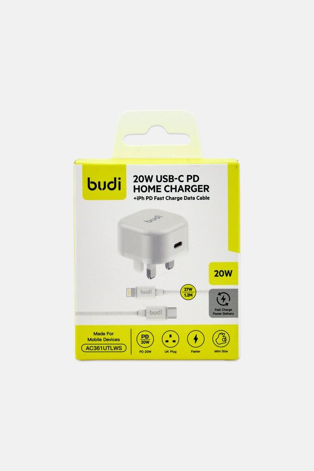 20W USB-C USB Home Charger, White