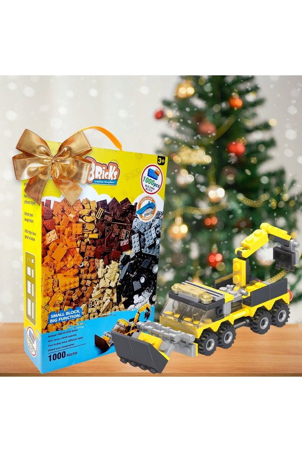 Set de blocuri de construcție, 1000 de piese, pentru construcții creative.