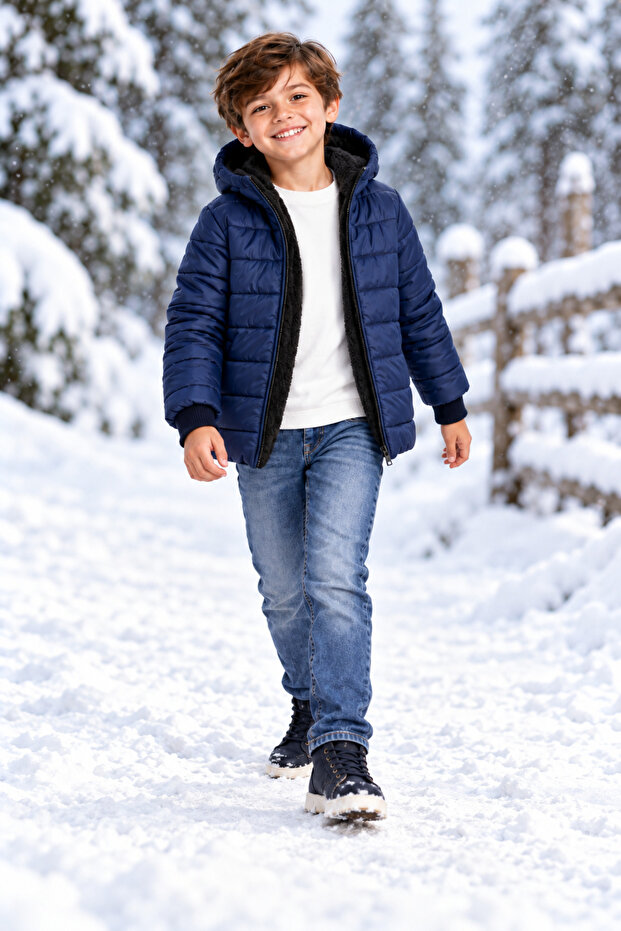 Boy's Windproof Inflatable Coat