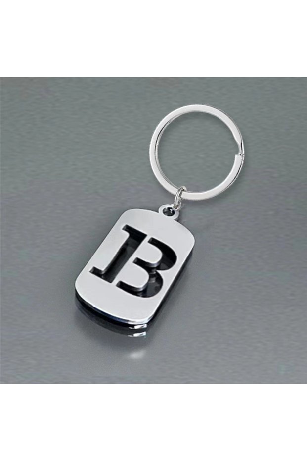 B Letter Stainless Steel Keychain - Backpacks Small Pendant Car Key Ring Accessories