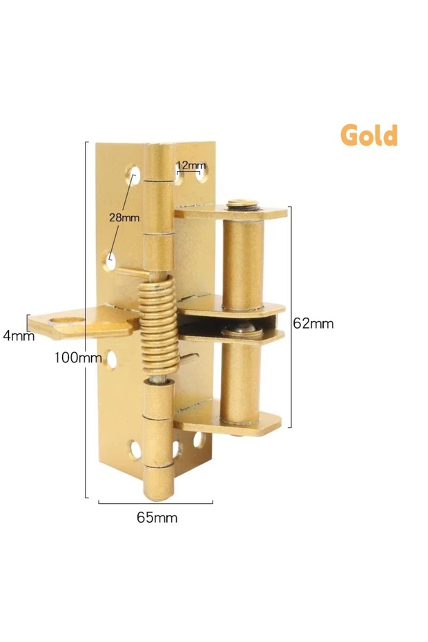 Gold New 3 In 1 Heavy Duty Automatic Door Closer,Spring Hinges,90 Degree Positioning Door Stopper fo