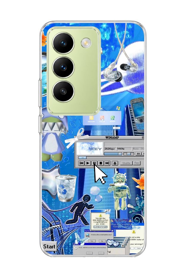 Vivo V30 Lite 4g Compatible Goldfish Computer Printed Transparent Phone Case
