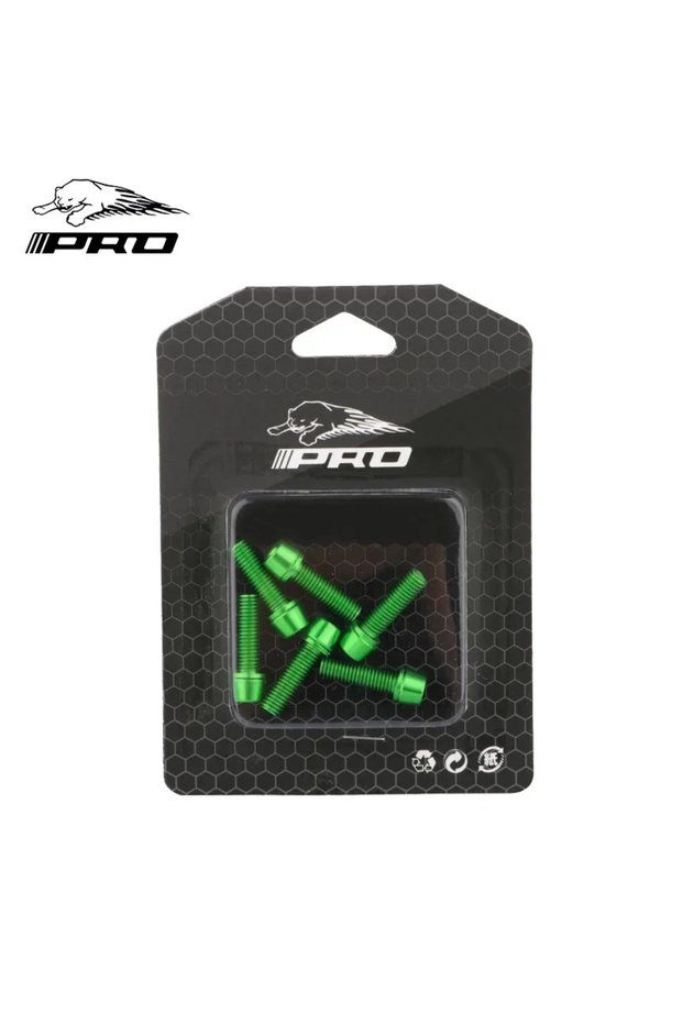 Green 6pcs Bike Stem Screws Stainless Steel Bike Handlebar Table Fix Bolts Durable Mountain Bike Han