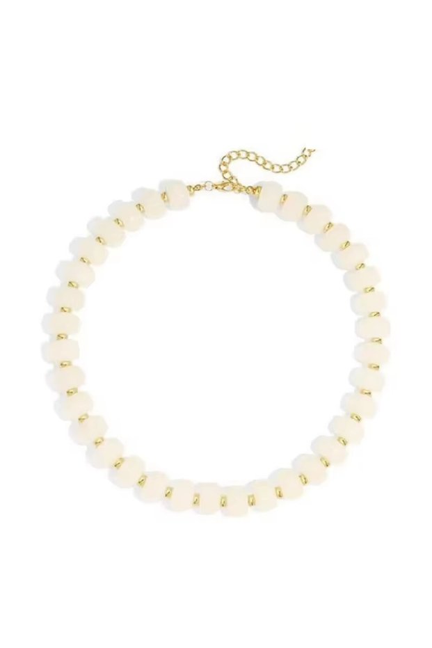 white Bohemia Vintage Acrylic Abacus Beads Necklace for Women Geometric Colorful Stackable Choker Ne