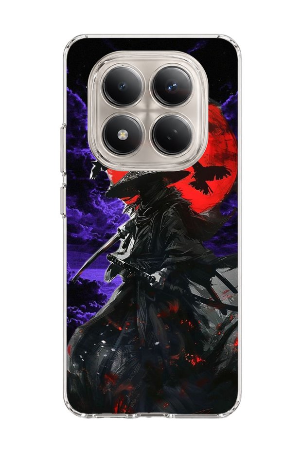 Redmi Note 15 Pro 4g / 5g Compatible Samurai Purple Night Printed Transparent Phone Case