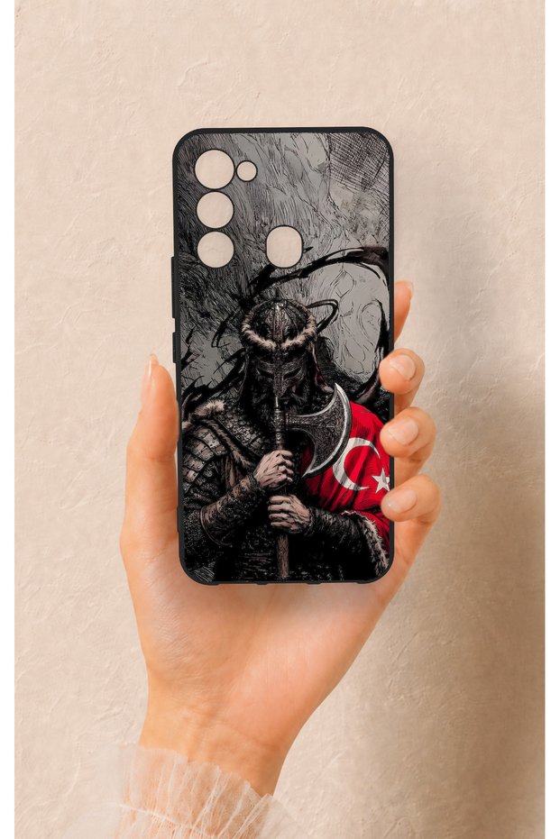 Tecno Spark 8C Compatible Silicone Case with Turkish Warrior Pattern
