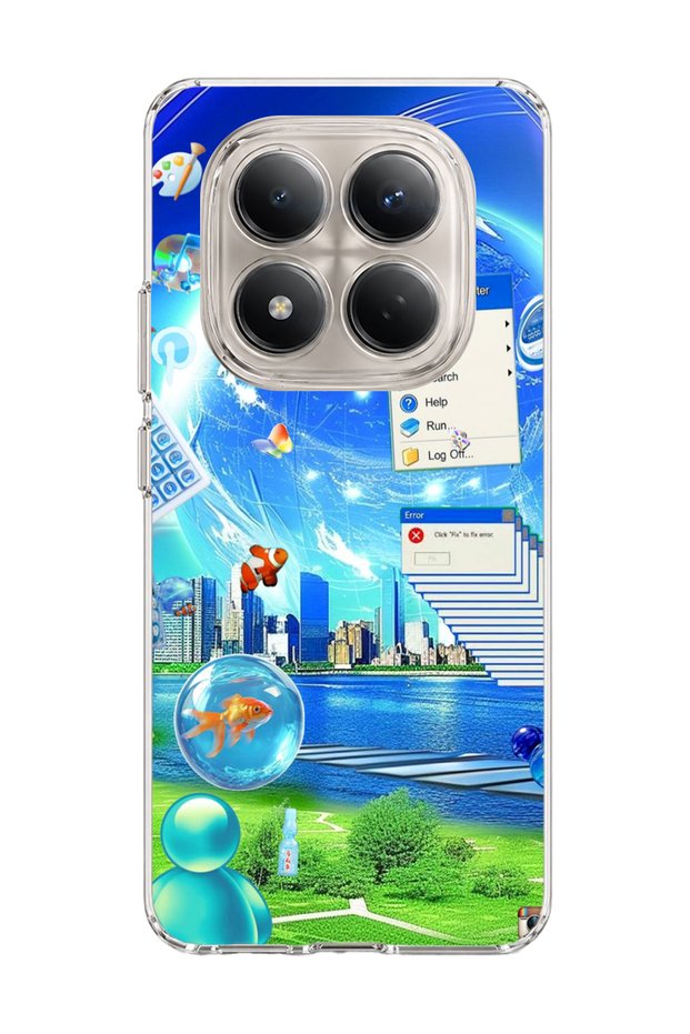 Redmi Note 15 Pro 4g / 5g Compatible Transparent Phone Case with Jellyfish and City Print