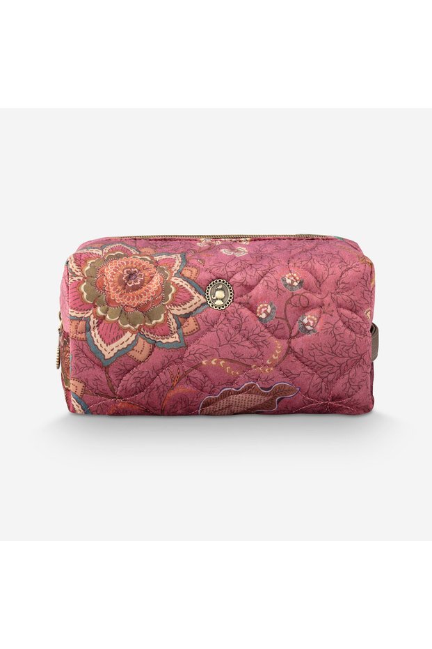 Mumbai Morning Pink Polyester Makeup Bag 21.5X10X10.5 cm