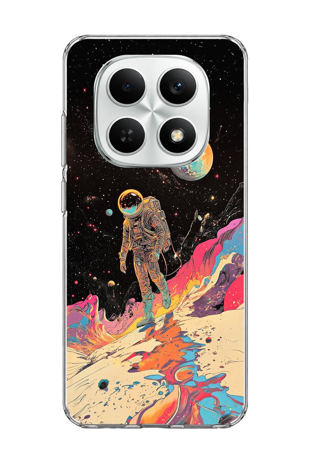 Redmi Note 15 4g Compatible Astronaut Space Walk Printed Transparent Phone Case