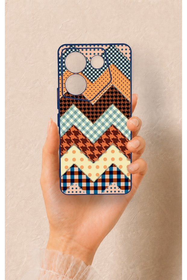 Tecno Camon 20 Pro Compatible Colorful Knitted Pattern Silicone Case