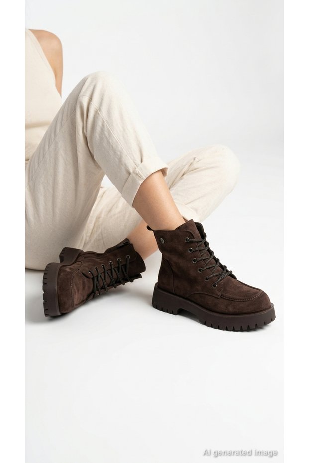 Women's Suede Look Lace-Up Zippered Thick Sole Boots Daily Winter Boots Gorsen