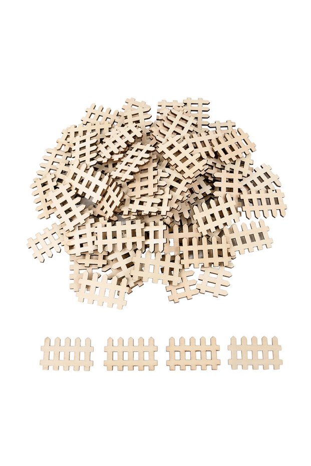 40pcs 20/40pcs Mini Wooden Fence Fairy Miniature Garden Wooden Barrier Accessories for Home DIY Gard