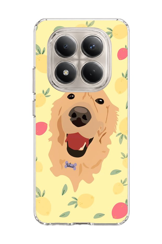 Redmi Note 15 Pro 4g / 5g Compatible Yellow Dog Lemon Printed Transparent Phone Case