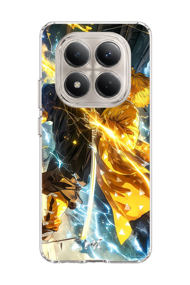 Redmi Note 15 Pro 4g / 5g Compatible Anime Lightning Sword Printed Transparent Phone Case