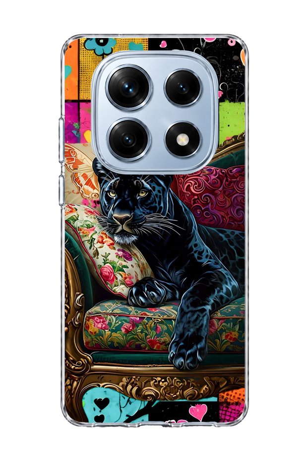 Redmi Note 14 Pro 4g Compatible Black Panther Printed Transparent Phone Case