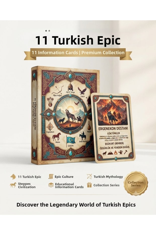 Turkish Epics Cards (15X21 cm 11 Pieces)