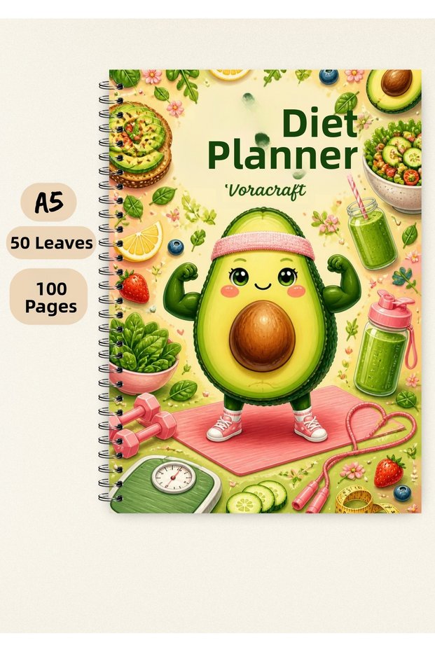 Diet Planner Notebook A5 50 Sheets 100 Pages Wire Spiral Dy00009