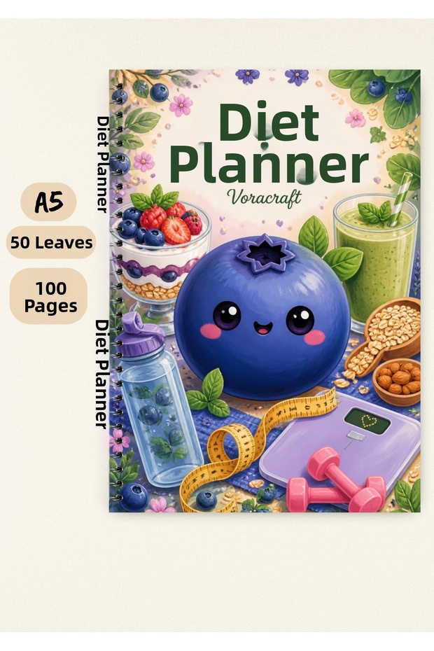 Diet Planner Notebook A5 50 Sheets 100 Pages Wire Spiral Dy00017